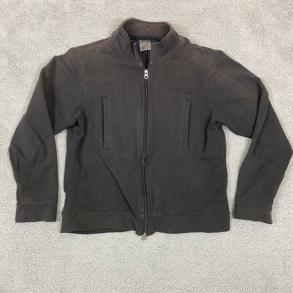 Nike Y2K Running‎ Jacket Womens Black Thumb Holes Full Zip M
